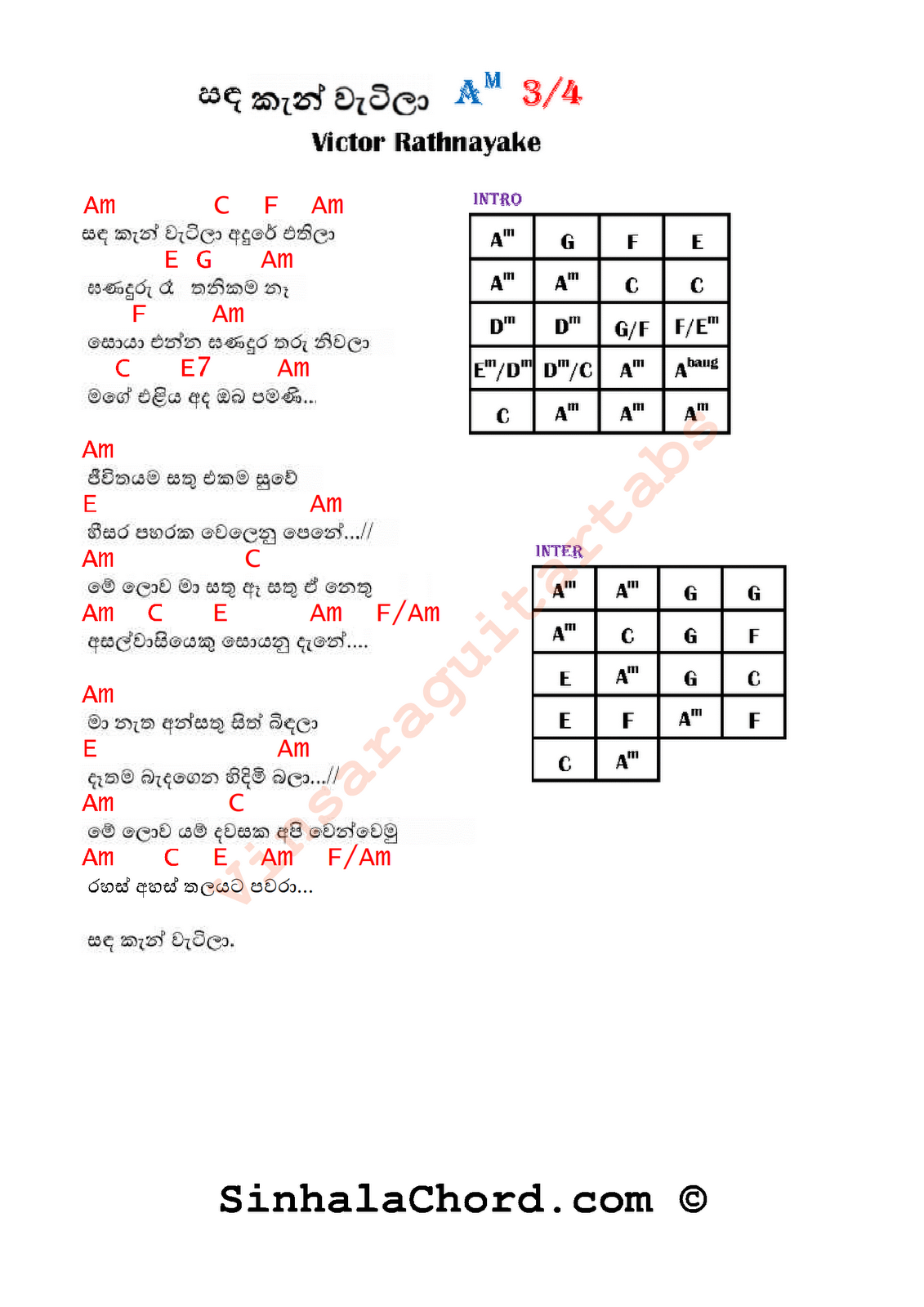 Sinhala Guitar Chords Book